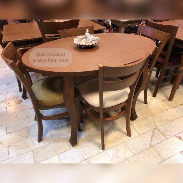 میز ناهار خوری بیضی