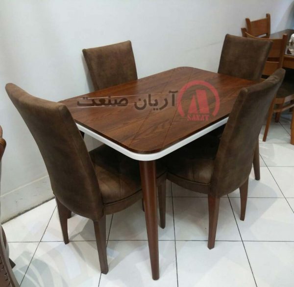 صندلی چوبی اتللو کف دوخت دار ، میز چوبی ضربدری