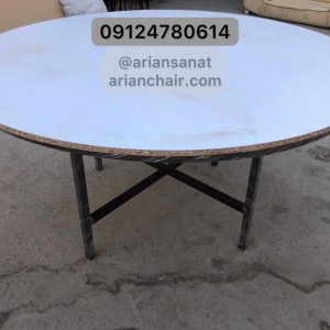 میز رستورانی گرد مدل صفحه ام دی اف