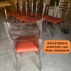 صندلی رستورانی فلزی مدل نرده ای